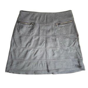 Athleta Strata Zipper Pocket Skirt Women's Size M Charcoal Gray Short A-Line
